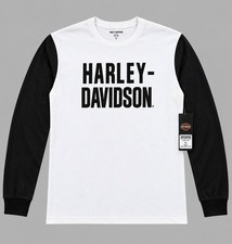Harley-Davidson Men's Jersey Retro Black & White OEM NEW XL picture