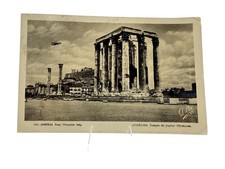 ATHENES GREECE 1937 PostCard RPPC 5 DRACHMA STAMP picture