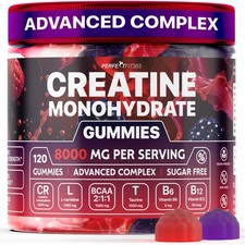 Perfect Fit 365 Creatine Monohydrate Gummies 8000mg Berry Mix 120ct BB2/27 picture