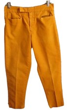 True Vintage Mens Jeans 28x29 70s MUSTARD GOLD MOD STOVEPIPE STRAIGHT RELIC  picture