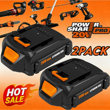 2pack For WORX 20V MAX Extend Lithium Battery 20 Volt WA3520 WA3525 WA3575 WG155 picture