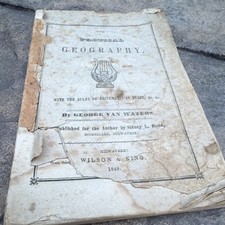 RARE 1848 1st Ed Poetical Geography George Van Waters Milwaukee WI Imprint Poem picture