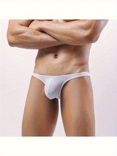 4Pcs Men's Sexy Triangle Underwear Low Rise Summer Solid Color Underpants picture
