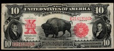 $10 1901 Legal Tender, Fr. 121m BISON Mule Lewis + Clark Great Look Very Fine picture