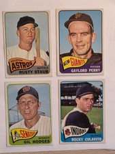 1965 Topps Baseball Star Lot Gil Hodges Staub Colavito Gaylord Perry EX NM Centr picture