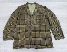 Vtg Pendleton 100% Virgin Wool Plaid Blazer L Men's Sport Coat Olive Green Tan picture