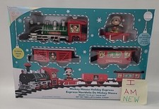 Disney 100 Mickey Mouse Christmas Express Train Set 12 Piece Battery Powered Ruz picture