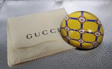 RARE Auth GUCCI Yellow Multicolor Geometric Interlocking G Logo Paperweight  picture