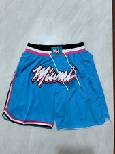 New Miami Heat Men Blue Pockets stitched Shorts Size US picture