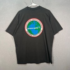 Vintage Lockheed Martin Logistics Management T-Shirt Size XL Black picture