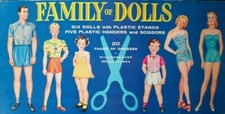 VINTAGE UNCUT 1960 FAMILY OF DOLLS PAPER DOLLS~#1 REPRODUCTION 20 PAGES CLOTHING picture