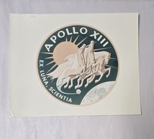 Vintage NASA Red Number Photo Apollo 13 Mission Emblem Patch S-69-34875 Kodak picture