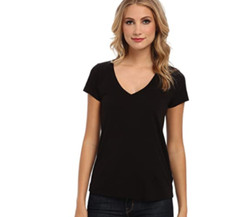 LAmade Women’s V‑Neck Short Sleeve T‑Shirt - Black - Size Medium - NWT picture