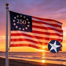 Embroidered Patriotic 250 Years USA Flag 3x5 FT Heavy-Duty Outdoor picture