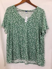 New Old Navy Luxe V-Neck T-Shirt Top Women Green Floral Many sizes picture