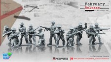 BattleCat Miniatures WW2 US Filipino Scout Infantry Squad Bolt Action 28mm 35mm picture
