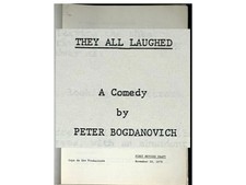 THEY ALL LAUGHED 1979 1st Draft Script Audrey Hepburn Bogdanovich John Ritter picture