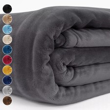 Super Soft Fleece Blanket Reversible Cooling Comfort Throw Twin Queen King Size picture