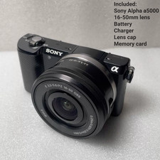 Sony Alpha a5000 Mirrorless Digital Camera 16-50mm Lens Black Complete Kit picture