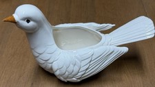 VTG 1975 Fitz & Floyd White Dove Bird Planter Hand Painted Ceramic Japan Trinket picture