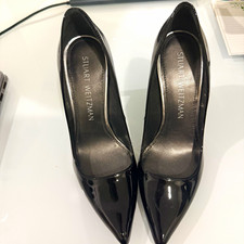 Stuart Weitzman Black Patent Leather Pointed Toe Stiletto Pumps Women 4 picture