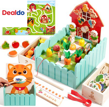 Montessori Wooden Farm Sensory Toys for 2-5 Year Old Boys & Girls, Preschool Edu picture