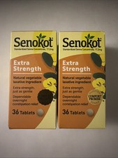 (2) New Boxes Senokot Natural Vegetable Laxative Ingredient Extra Strength picture
