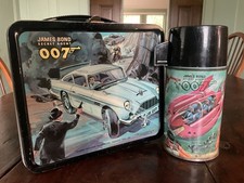 VINTAGE JAMES BOND LUNCHBOX AND THERMOS picture