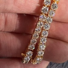 11.00Ct Certified Natural Diamond Wedding Engagement Bracelet 14k Yellow Gold picture