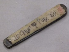 as-is damaged antique BOKERS CORN KNIFE folding pocket old Germany H. Boker picture