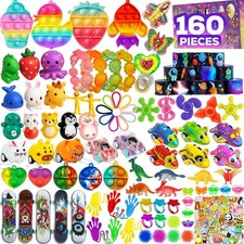 160 Pcs Fidget Toys Party Favors Pack, Randomly Selected Pop Sensory Set Gifts picture