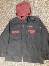 Jinx Diablo IV Blizzard 2022 Lilith Pentagram Canvas Full Zip Hooded Jacket XL  picture