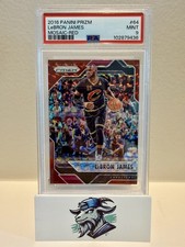 2016 Panini Prizm LeBron James Red Mosaic #64 PSA 9 picture