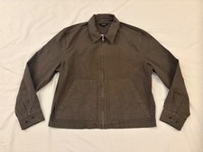 Madewell Men's Zip Front Jacket Cotton Canvas, Color Mocha Brown, Size Large picture