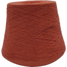 Spectrum Dyed Spice Rust Orange Cotton Cone Yarn Vintage picture