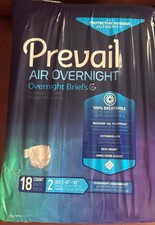 6 Packs Prevail Air Overnight Briefs Size 2 18 Ct Each Total 108 Adult Absorbent picture