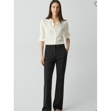 Theory Sz 00 Classic Black Straight-Leg Pants Classic & Classy picture