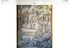 Vintage Italian Lake Como Large Wall ART Tapestry Excellent Condition 39x55in picture