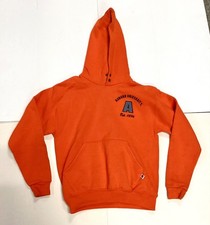 Vintage Bright Orange Russell Athletics Auburn University Hoodie Youth Large picture