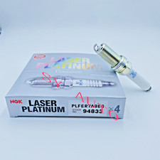 Box of 4 Laser Platinum Spark Plugs PLFER7A8EG for 2015-2020 S3 picture