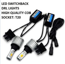 Set of 2pcs Auto Turn Light DRL Bulbs COB 30W 7440 T20 Switchback LED -EU STOCK picture
