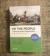 Of the People : A History of the US ~ 5th Ed. Volume I: to 1877  *NEW* picture