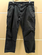 Carhartt Carpenter Work Pants Utility Pocket Black Cotton Canvas 40x30 B01 picture