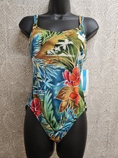 Vintage Late 1980's/1990's Jantzen Women's Retro Swimsuit  New w/ Tags Trim Swim picture