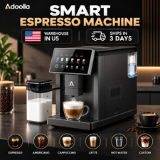 ADOOLLA Commercial Automatic Espresso Coffee Machine 10 Cup W/ Touch Screen USA picture