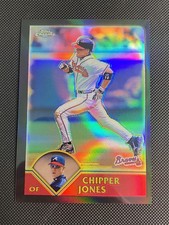 2003 Topps Chrome #222 Chipper Jones Black Refractor #/199 picture