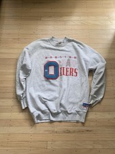 Vintage Houston Oilers Nutmeg 90’s NFL Gray Crewneck Sweatshirt Size XL picture
