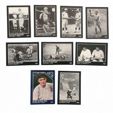 Vintage 1992 MegaCards Babe Ruth Baseball 8 Card Lot HOF Bonus Rube Marquard picture