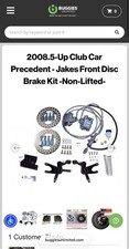 Non Lifted Club Car Precedent Golf Cart Jake's Disc Brake Kit | 2004 - 2008.5 picture