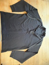 Scott Barber Mens XL Black Pima Cotton  Quarter Zip Pullover Sweater EXC picture